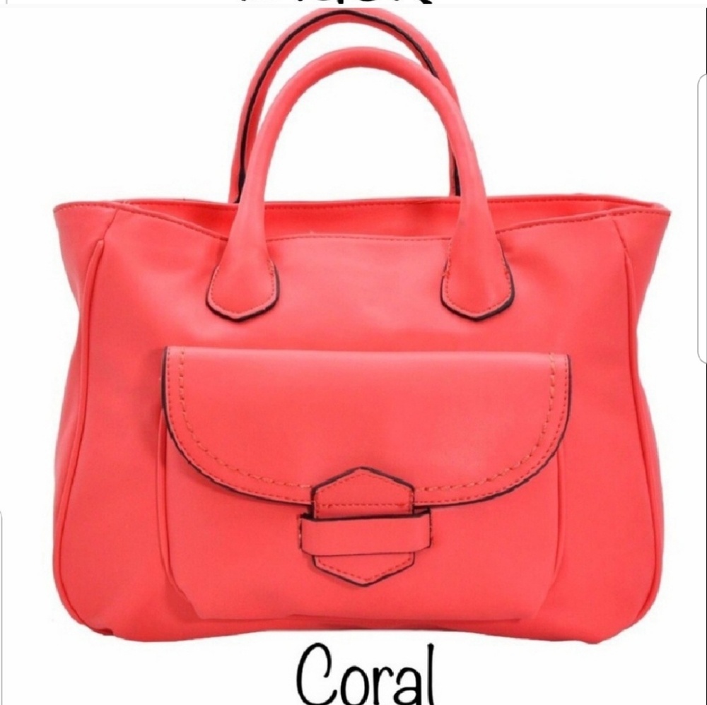 MODA CORAL satchel purse tote - Picture 1 of 8